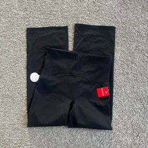 SPANX Black Booty Boost Ankle Flare Yoga Pants Leggings Tall Large